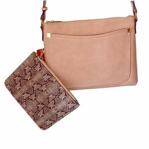 Kelly & Katie Pink and Brown Crossbody Bags